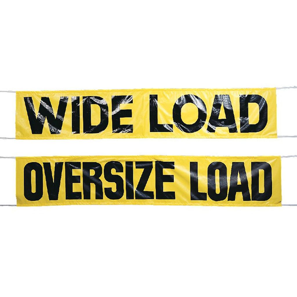 18x8 "Wide/Oversized Load" Double Sided Banner