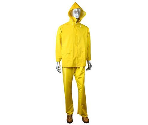 Rain Suit with Hood | 35mm Yellow PVC