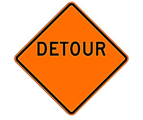 Custom Detour Traffic Sign