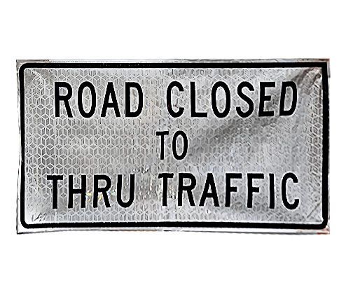 Road Closed to Thru Traffic Roll-Up Sign