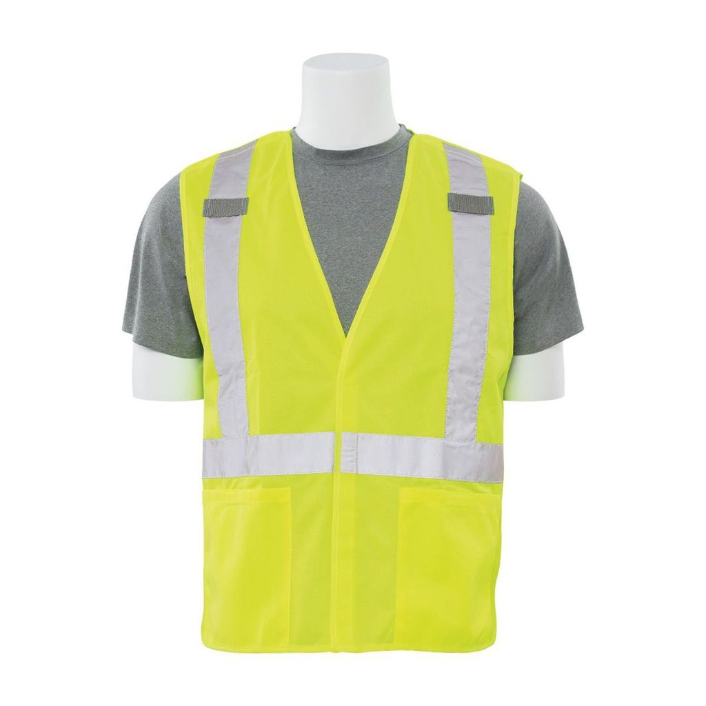 Class 2 Break-Away X-Back Vest, Lime, 3X