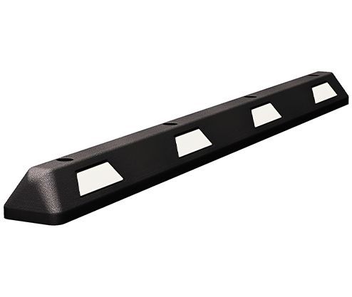 6ft Rubber Parking Block with High-Vis Tape