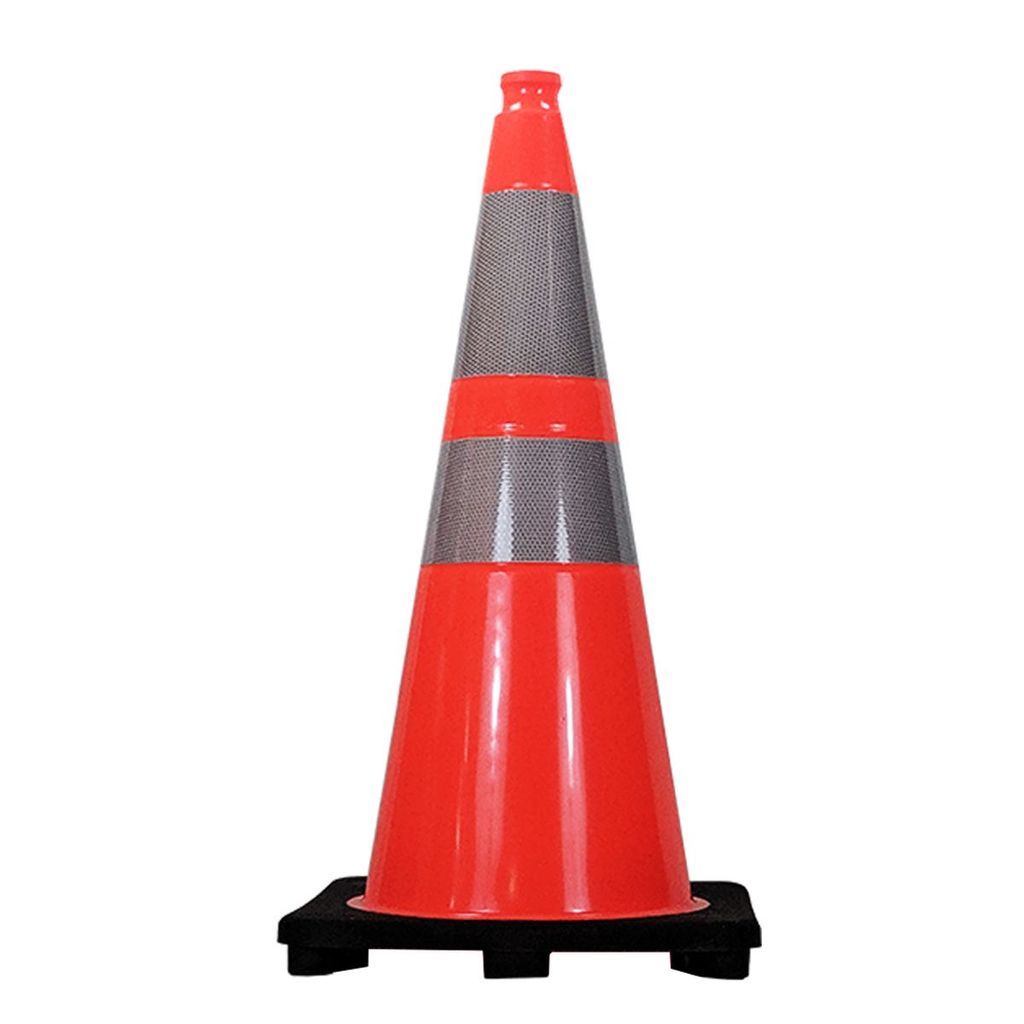 36” Orange Traffic Cone w/Collars