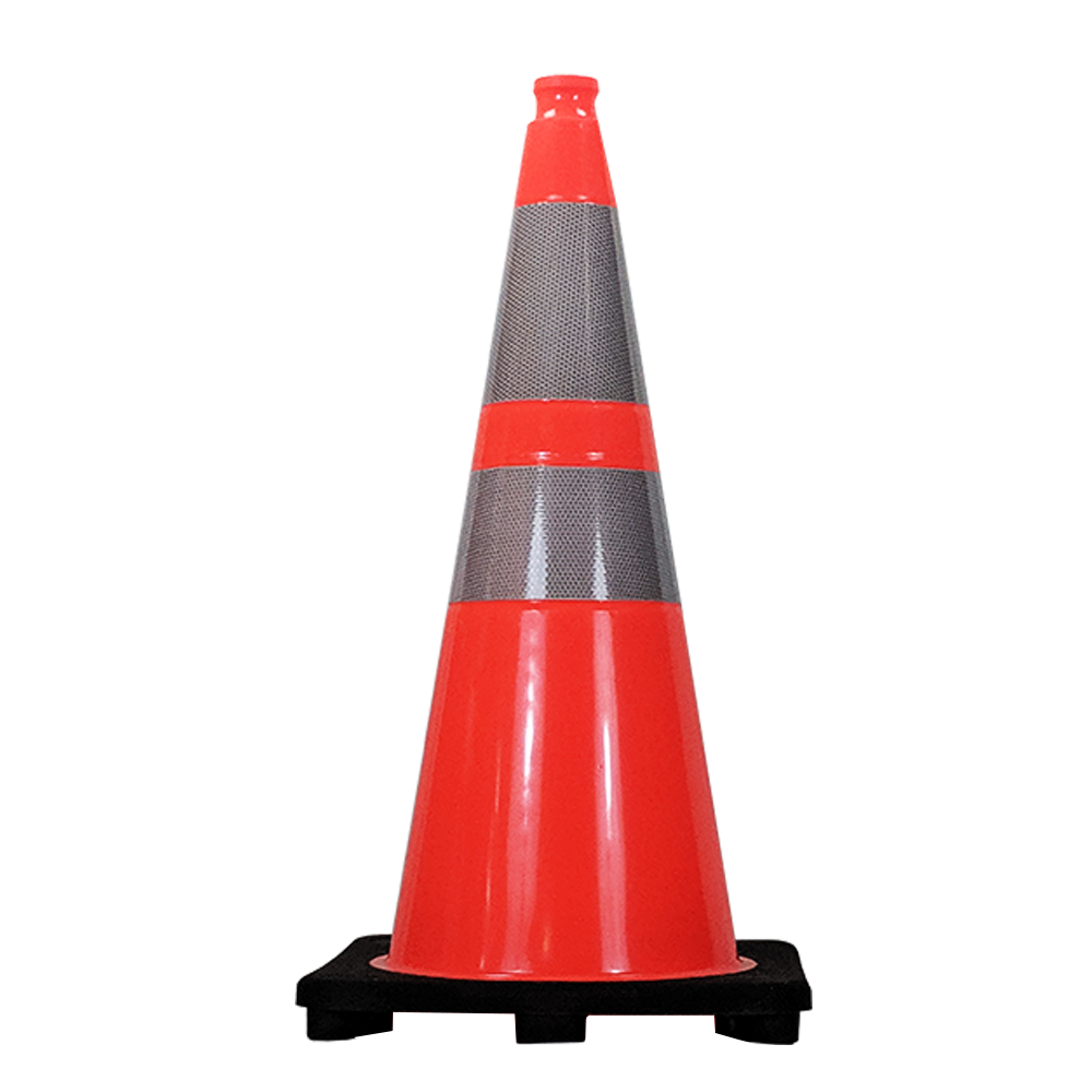 28” Orange Traffic Cones with Collars