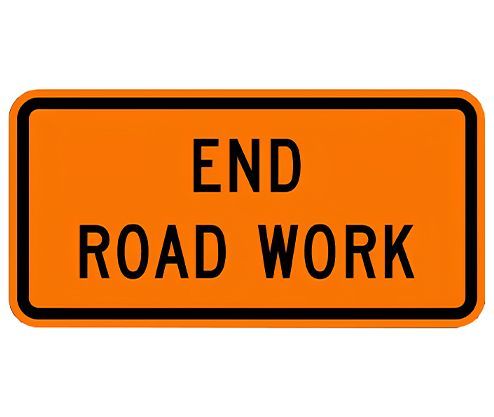 End Road Work 48” x 24” Roll-Up Sign