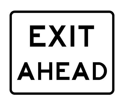 Exit Ahead 60 x 48 Roll-Up Sign