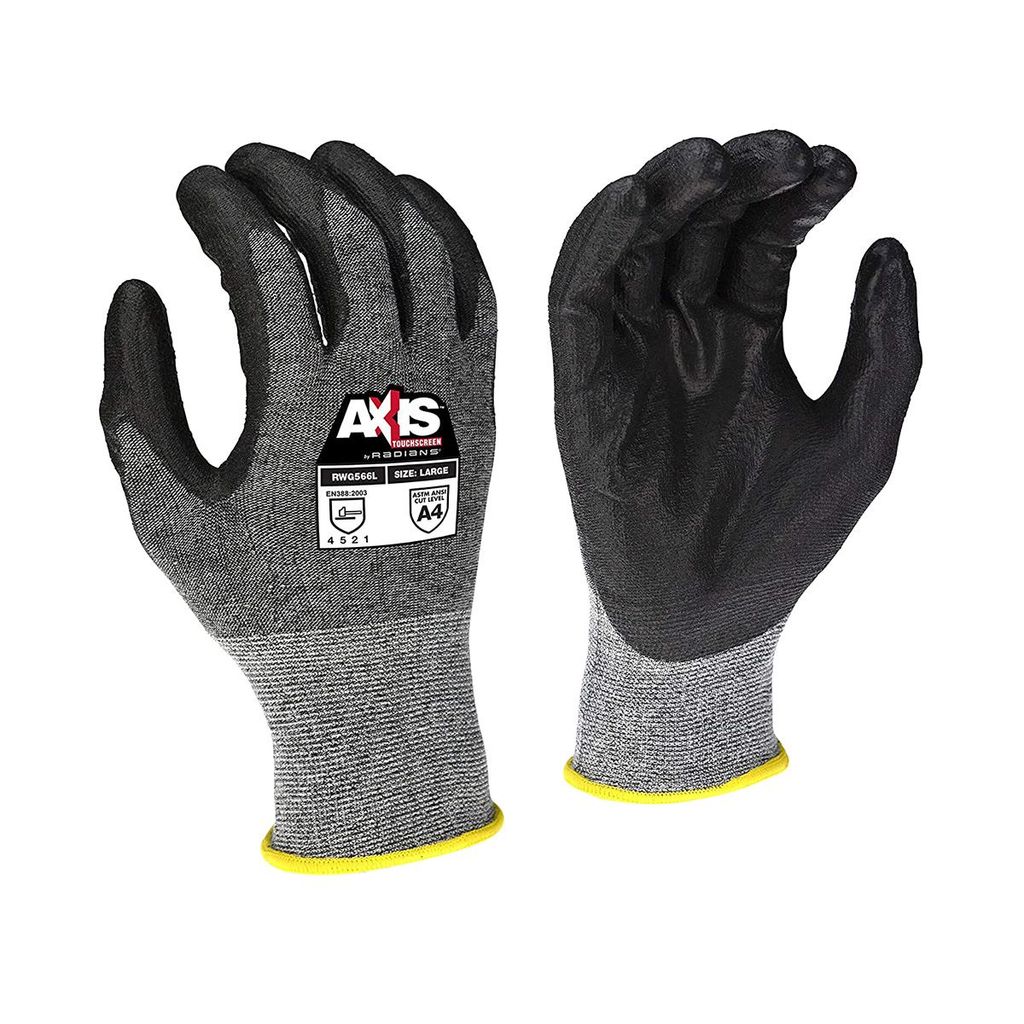 ANSI Cut Level 4 Touchscreen Glove w/ HPPE & Stainless Steel Shell