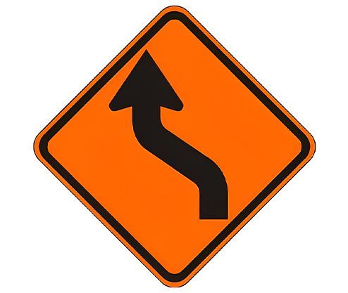 Lane Shift Left Arrow Sign