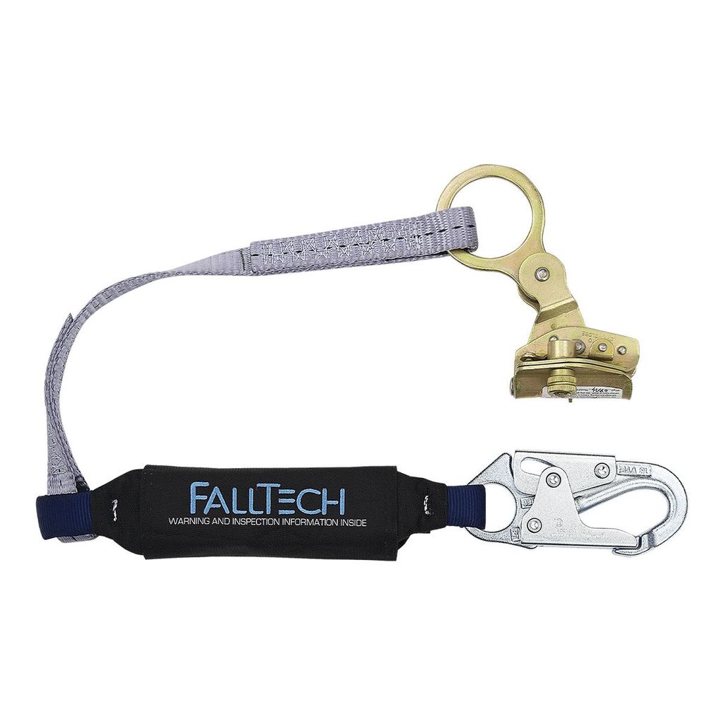 3' Snap Hook Lanyard w/ Rope Grab (For 5/8" Rope)