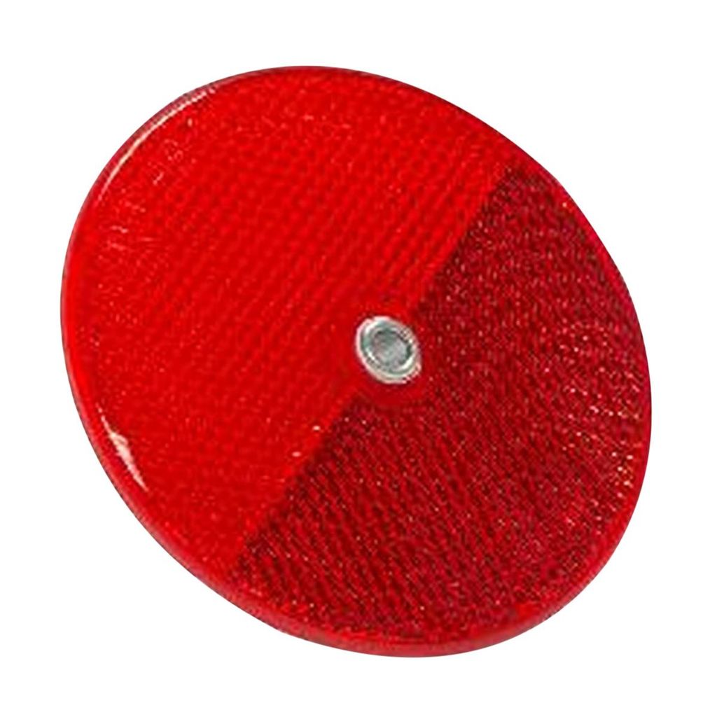 3-1/4" Red Round Reflector W/ Alum Grommet