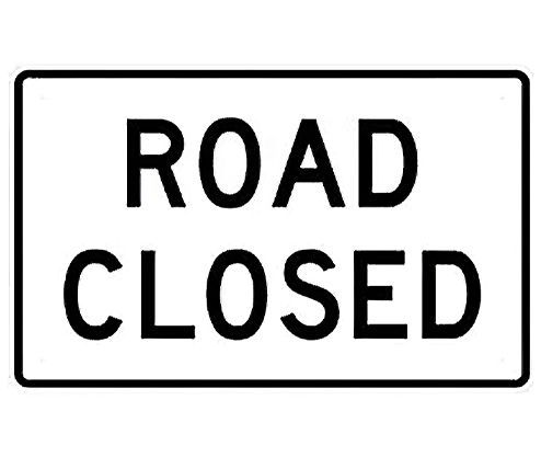 Road Closed 48 x 30 Traffic Sign