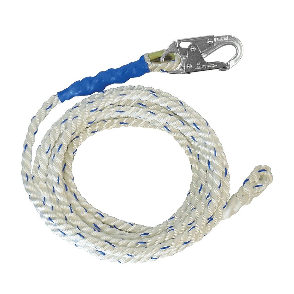 5/8" x 50' Vertical Lifeline W/ Snap Hook