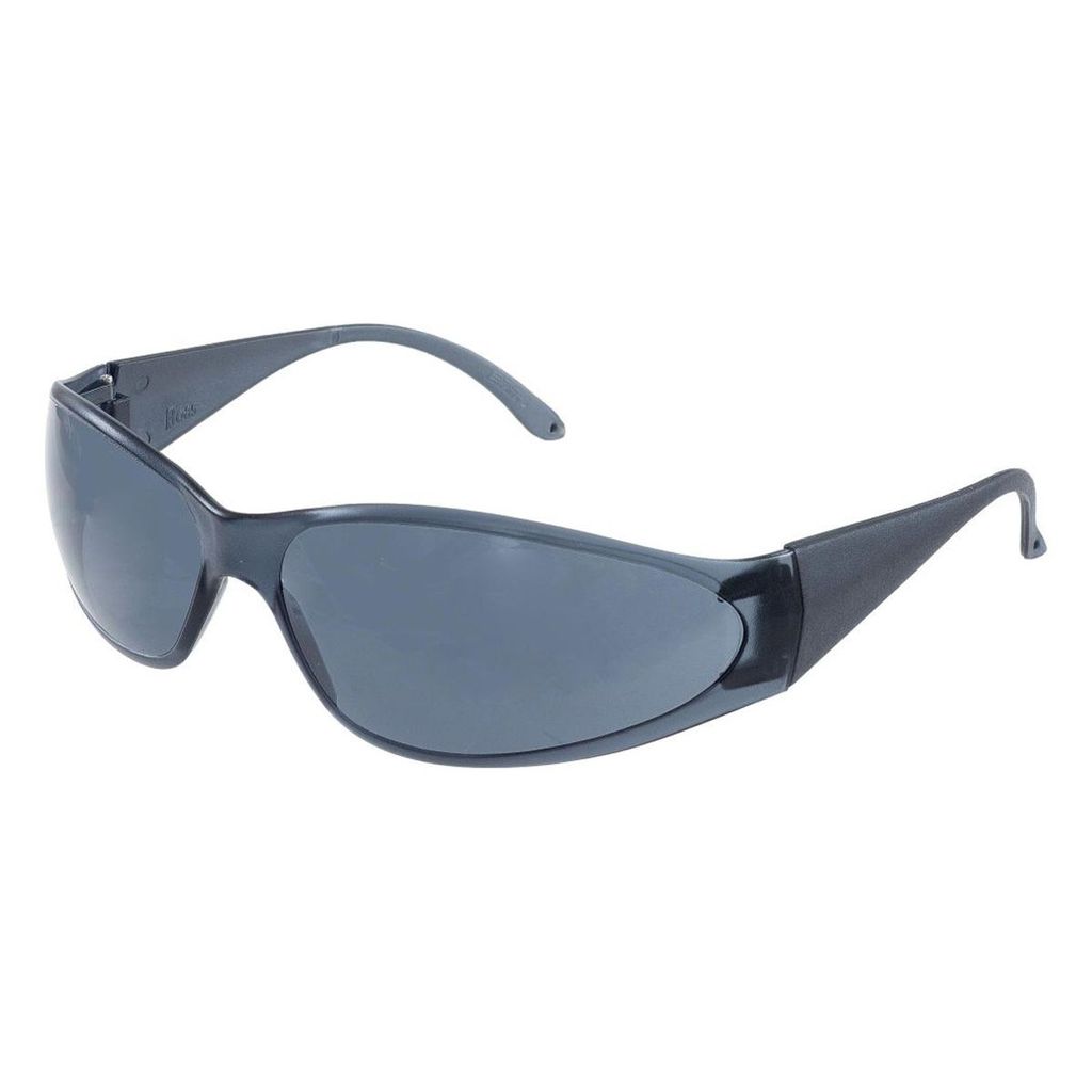 Economy Safety Glasses, Black/Smoke