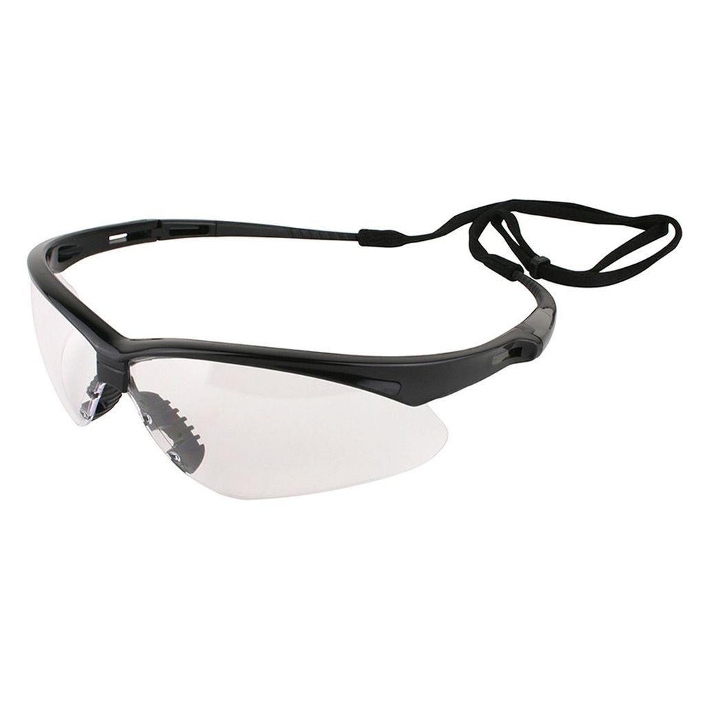 Black w/ Clear Lens Safety Glasses