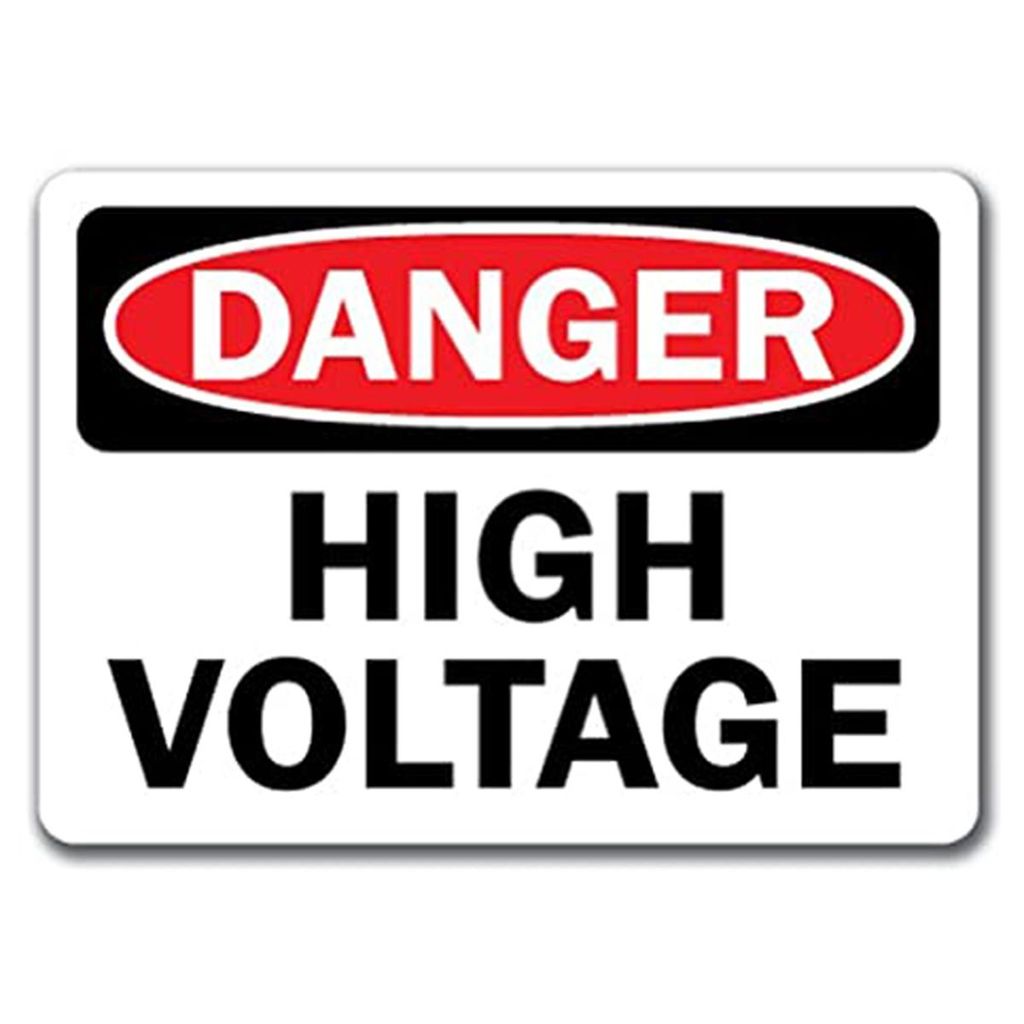 "Danger Hard Hat Area" Sign 14x10, .040 Alum B&R/W