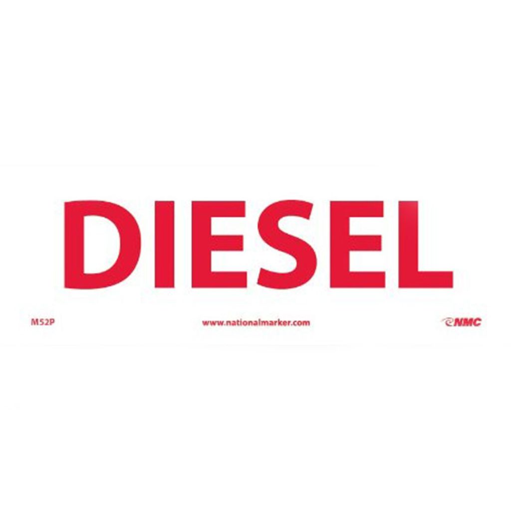 "Diesel Fuel" Decal Sign 12x4 Red/White