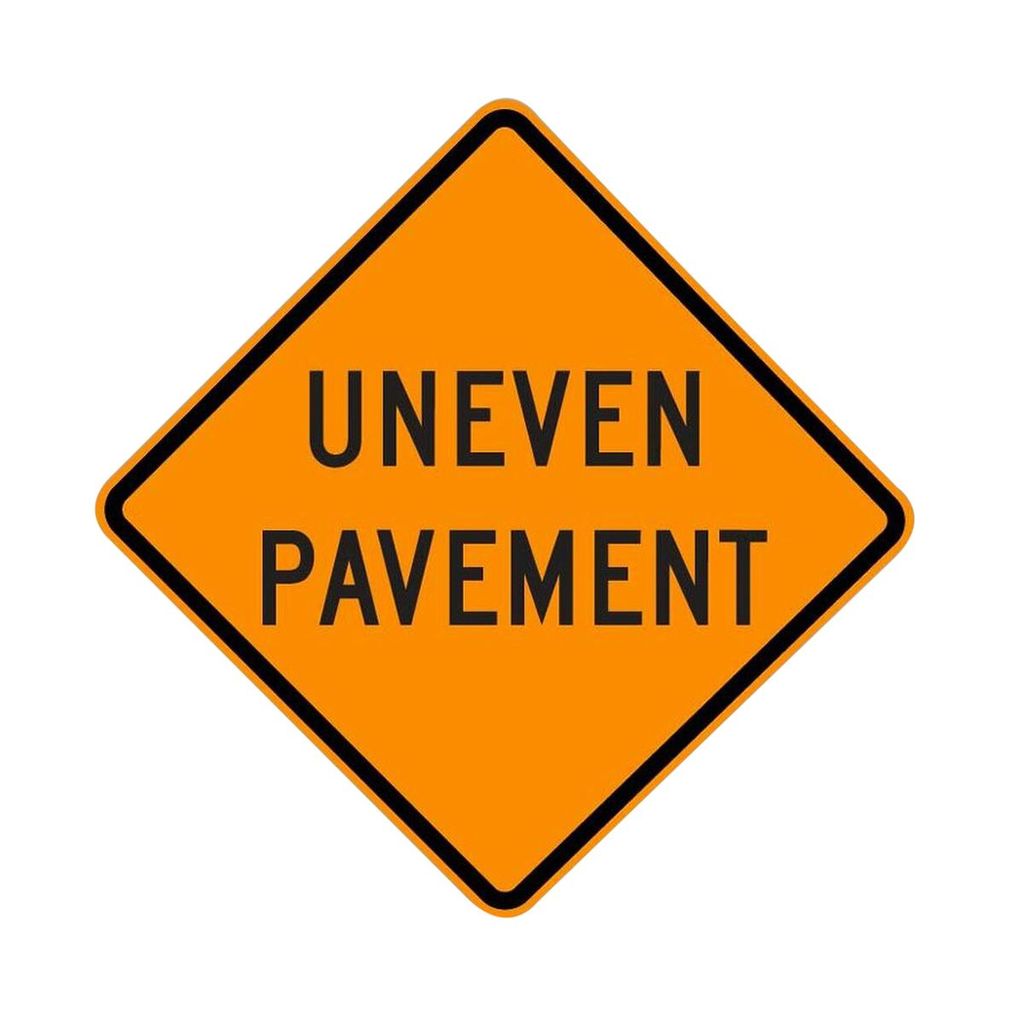"Uneven Pavement" Sign 48x48 ACM DG B/O (W8-8(2))