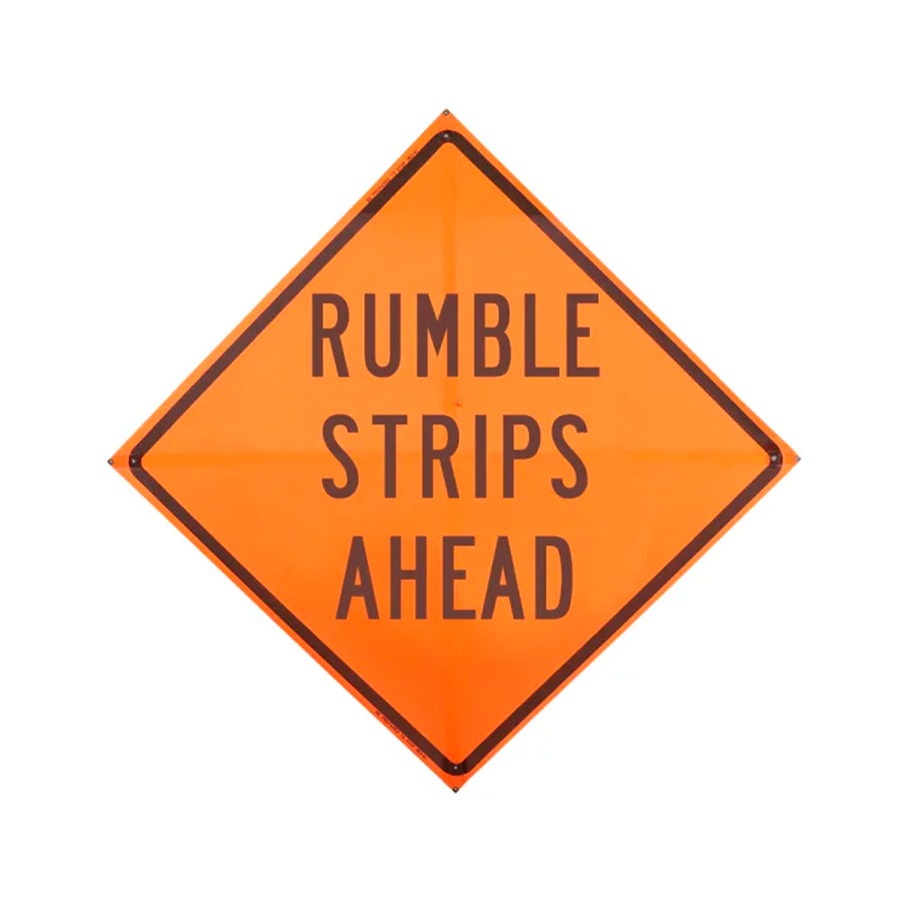 "Rumble Strips Ahead" Sign ACM B/O DG 48x48