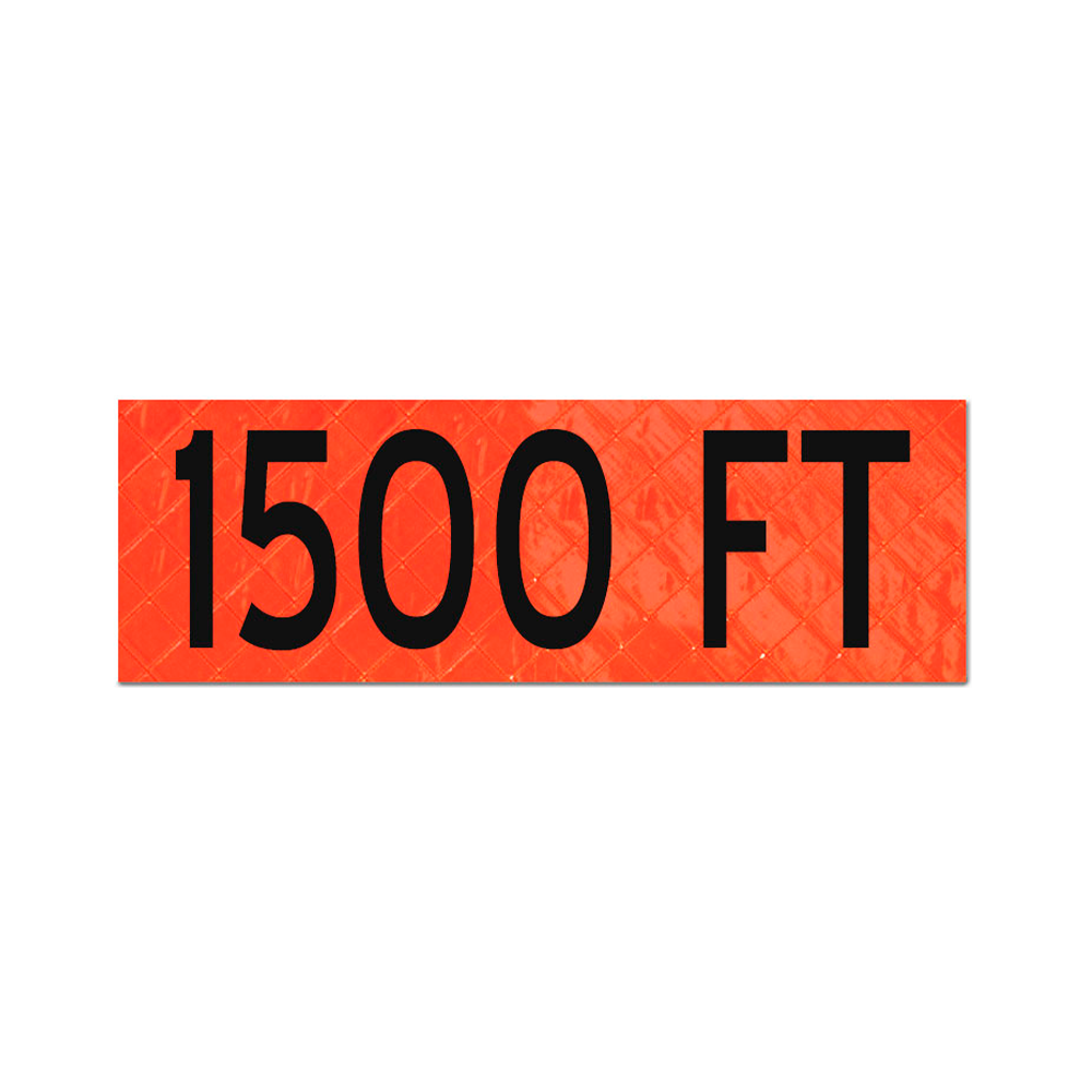 "1500 FT" Roll-Up Sign Overlay 8x30 VA / FED SPEC
