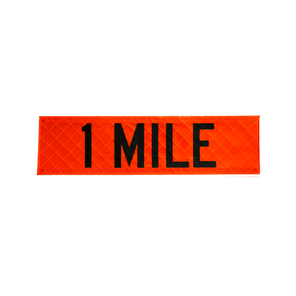 "1 Mile" Roll-Up Sign Overlay 8x30 VA / FED SPEC