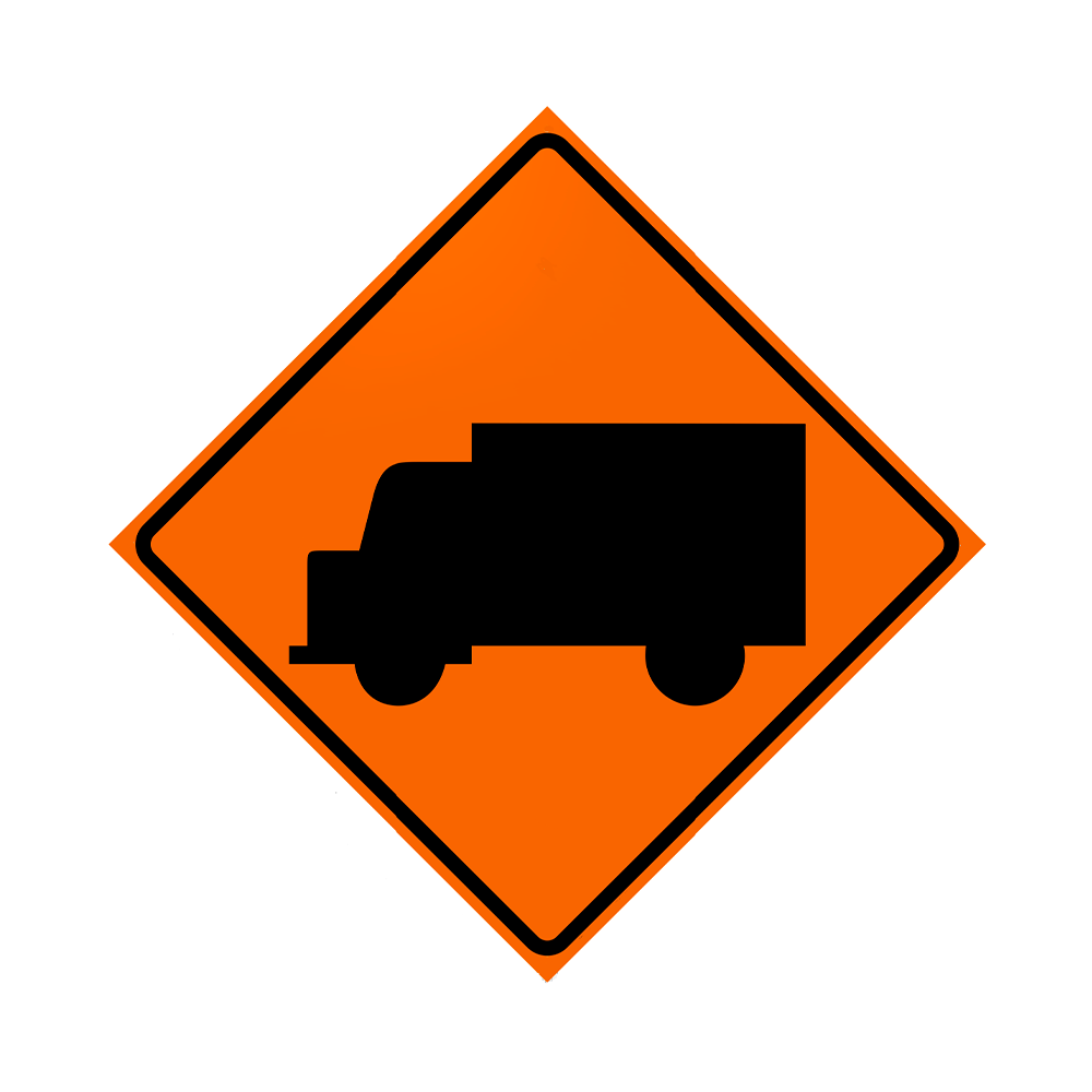 "Truck Crossing" Roll-Up Sign 48x48 (W11-10(1))