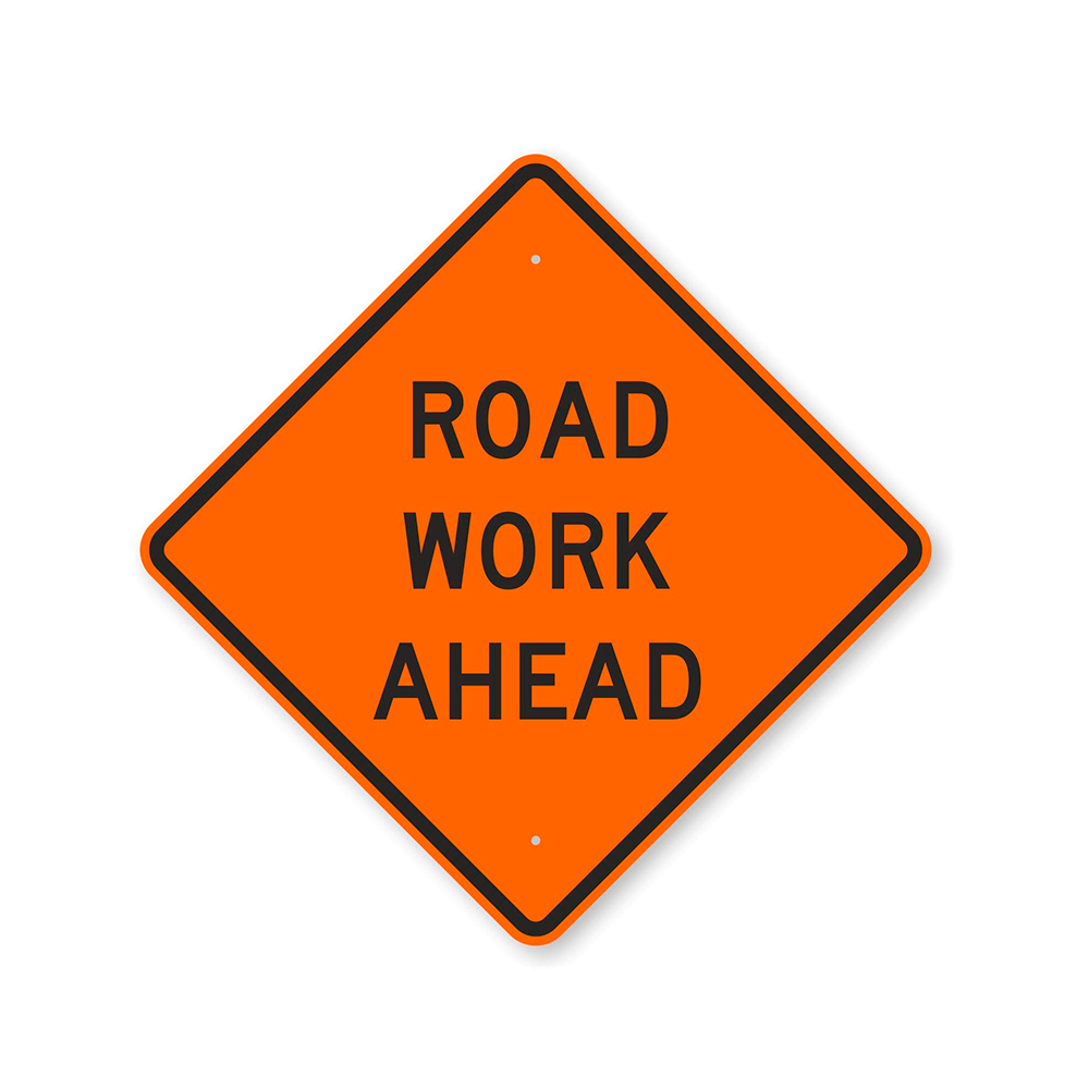 "Road Work Ahead" Roll-Up Sign 60x60 MD SPEC (W20-1(1))