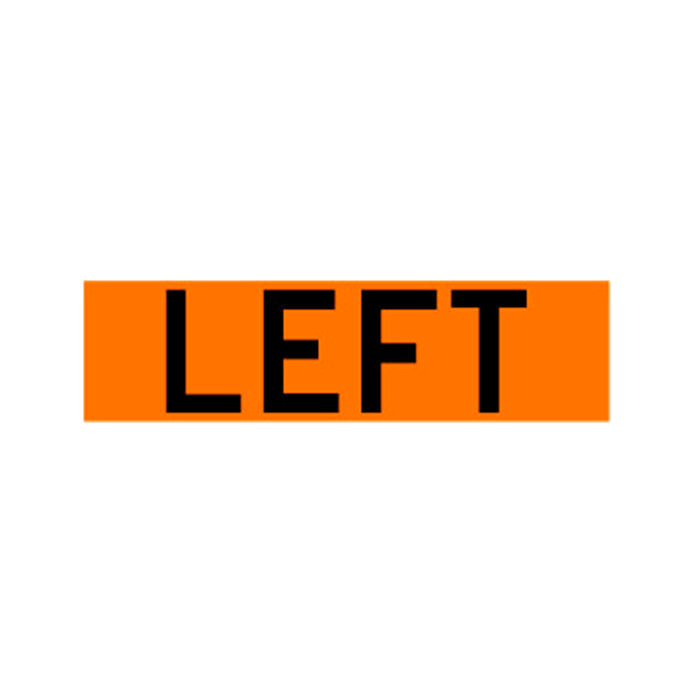 "Left" Overlay for 60x60 Roll Up Sign
