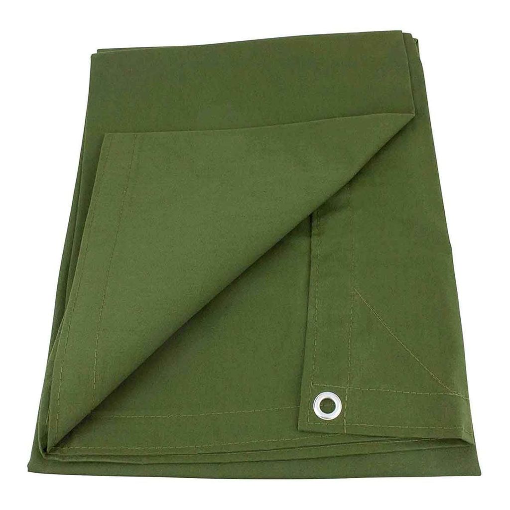 12' x 16' Canvas Tarp w/ grommets, green