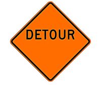 Custom Detour Traffic Sign