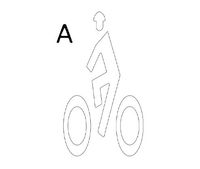 Preformed FHWA Bicycle Rider Symbol