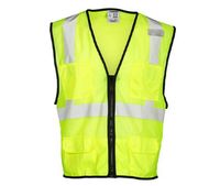 Class 2 6-Pocket Safety Vest with Reflective Strips