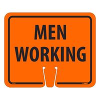 Men Working Plastic Snap-On Sign Cone