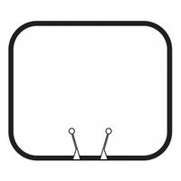 Blank White Plastic Snap-On Sign Cone