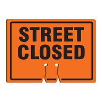 Street Close Plastic Snap-On Sign Cone