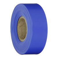 1-3/16" x 300' Plastic Flagging Tape, Blue