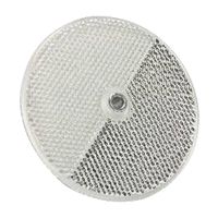 3-1/4" White Round Reflector W/ Alum Grommet