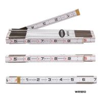 6' Engineer's Folding Wood Ruler (FT, IN, 10th, 100th)
