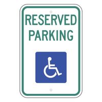 "Handicap Parking" Sign 12x24, .080 Alum W/B (Fairfax Co.) (30A-7)