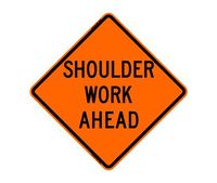 Shoulder Closed Roll-Up Sign with Overlay