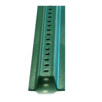 10' Green U-Channel Sign Post, 2-lbs per foot