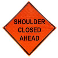 "Shoulder Closed" Sign 48x48 ACM DG B/O (W21-5(2))