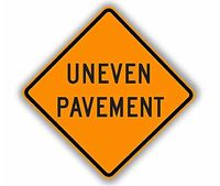 Uneven Pavement 48" Roll-Up Sign