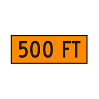 "500 FT" Roll-Up Sign Overlay 8x30 VA SPEC