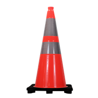 28” Orange Traffic Cones with Collars