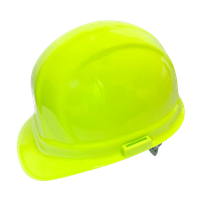 Omega II HI-VIZ Hard Hat w/ 6 point Ratchet Suspension, Lime