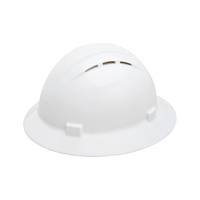 Full Brim Vented Hard Hat W/ Ratchet,White