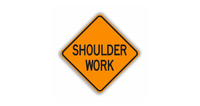 Shoulder Work Roll-Up Sign