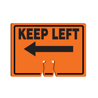Keep Left Plastic Snap-On Sign Cone