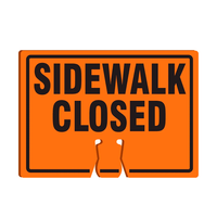 Sidewalk Closed Plastic Snap-On Sign Cone