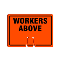 Workers Above Plastic Clip-On Sign Cone